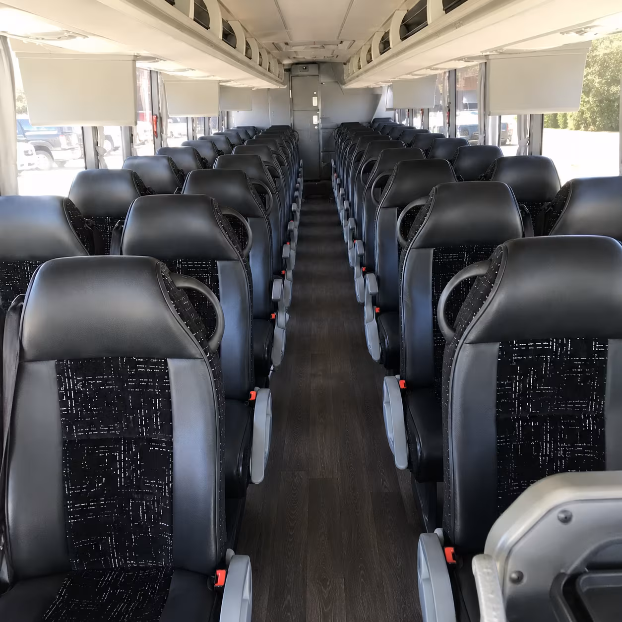 st louis 56 passenger charter bus inside