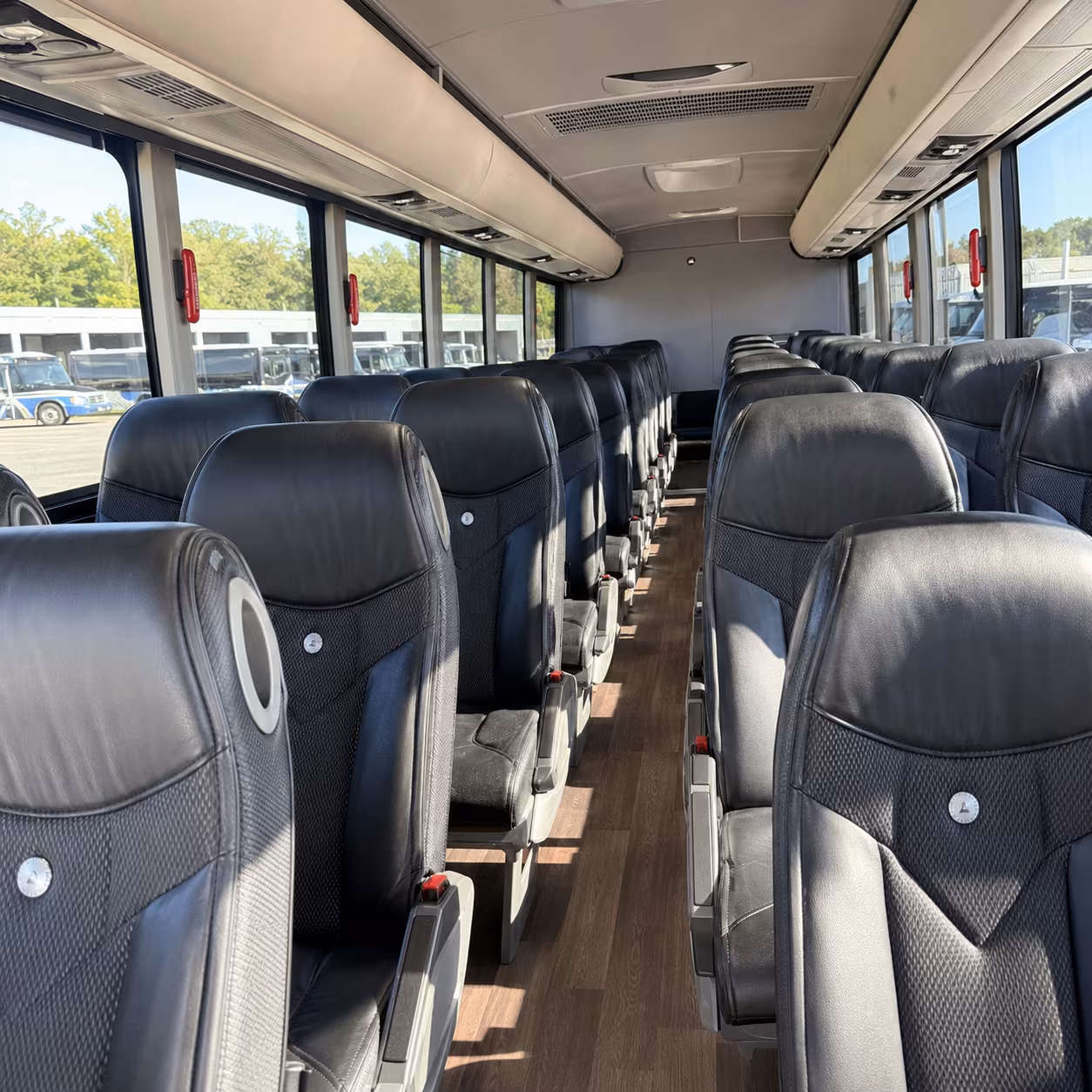 st louis 56 passenger charter bus interior